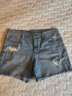 GAP Light Blue Distressed Denim Cutoff Shorts